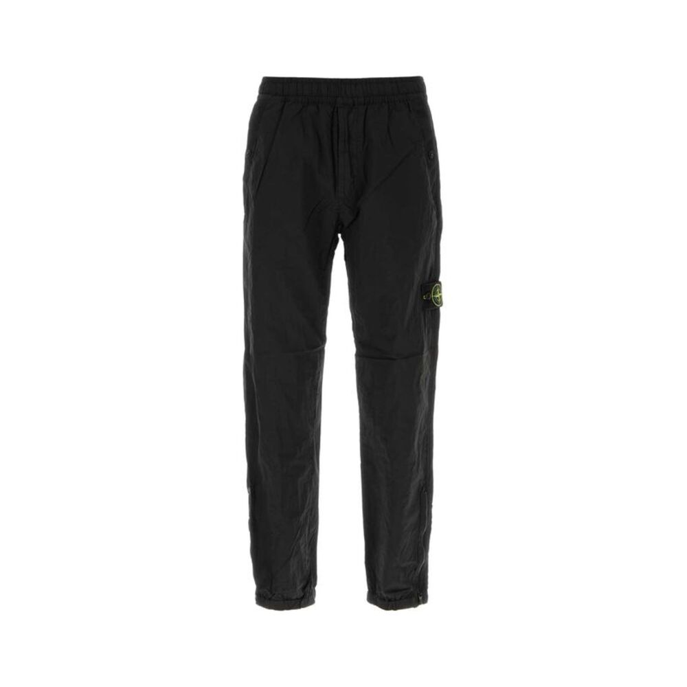 Stone Island Men Black Nylon Pant